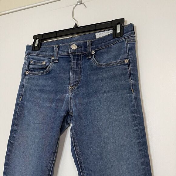 Rag & Bone Jeans high rise skinny medium blue denim bedford size US 26 - Picture 2 of 6